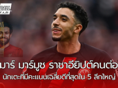 โอมาร์ มาร์มูช ราชาอียิปต์คนต่อไป นักเตะที่มีคะแนนเฉลี่ยดีที่สุดใน 5 ลีกใหญ่ ณ เวลานี้