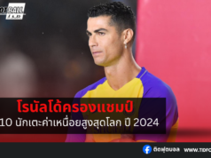 10 นักเตะค่าเหนื่อยสูงสุดโลก ปี 2024: โรนัลโด้ครองแชมป์